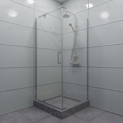 Triton Душевой уголок Терра-Хром 90x90 – фотография-2